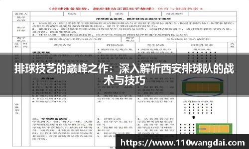 排球技艺的巅峰之作：深入解析西安排球队的战术与技巧